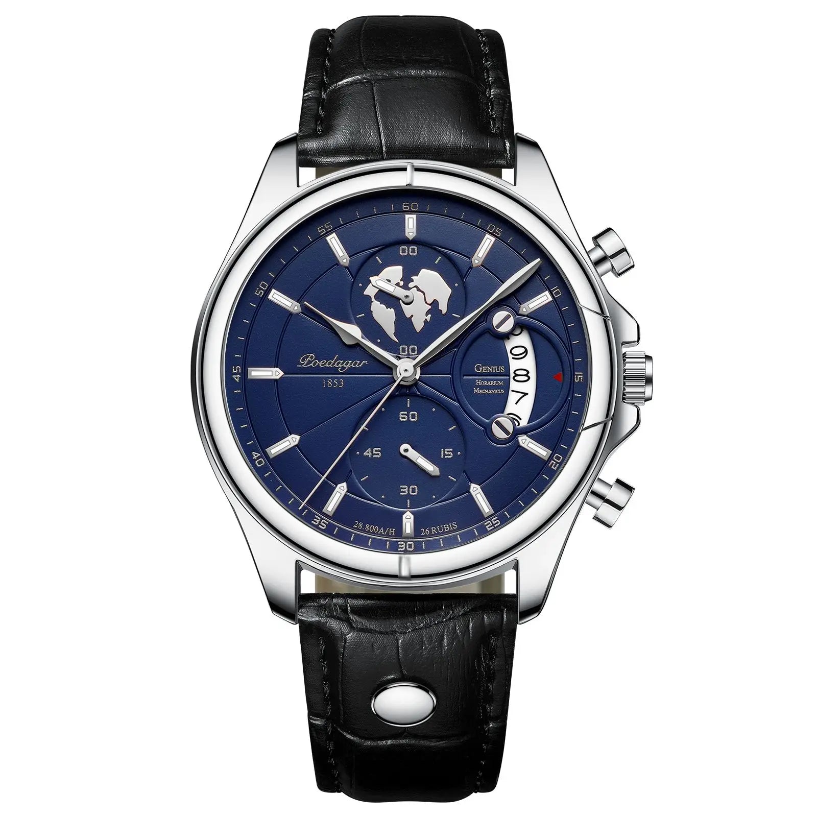 World Map Chronograph Watch