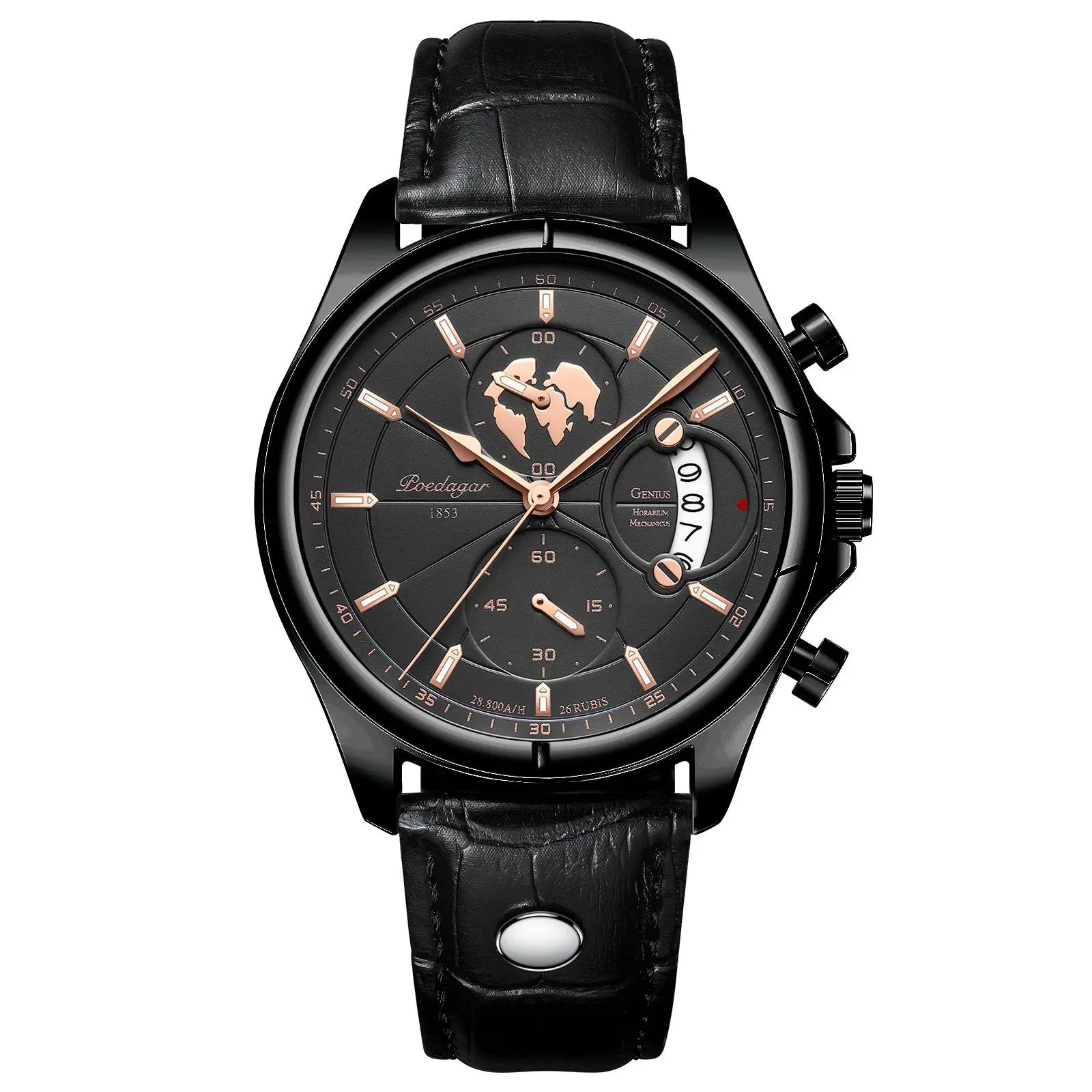 World Map Chronograph Watch