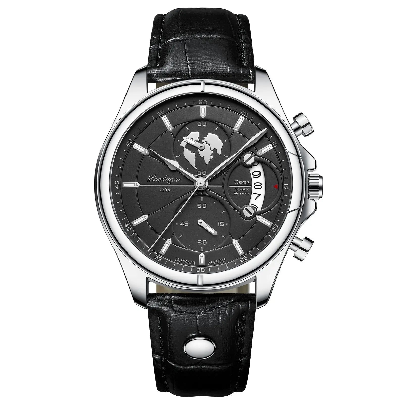 World Map Chronograph Watch