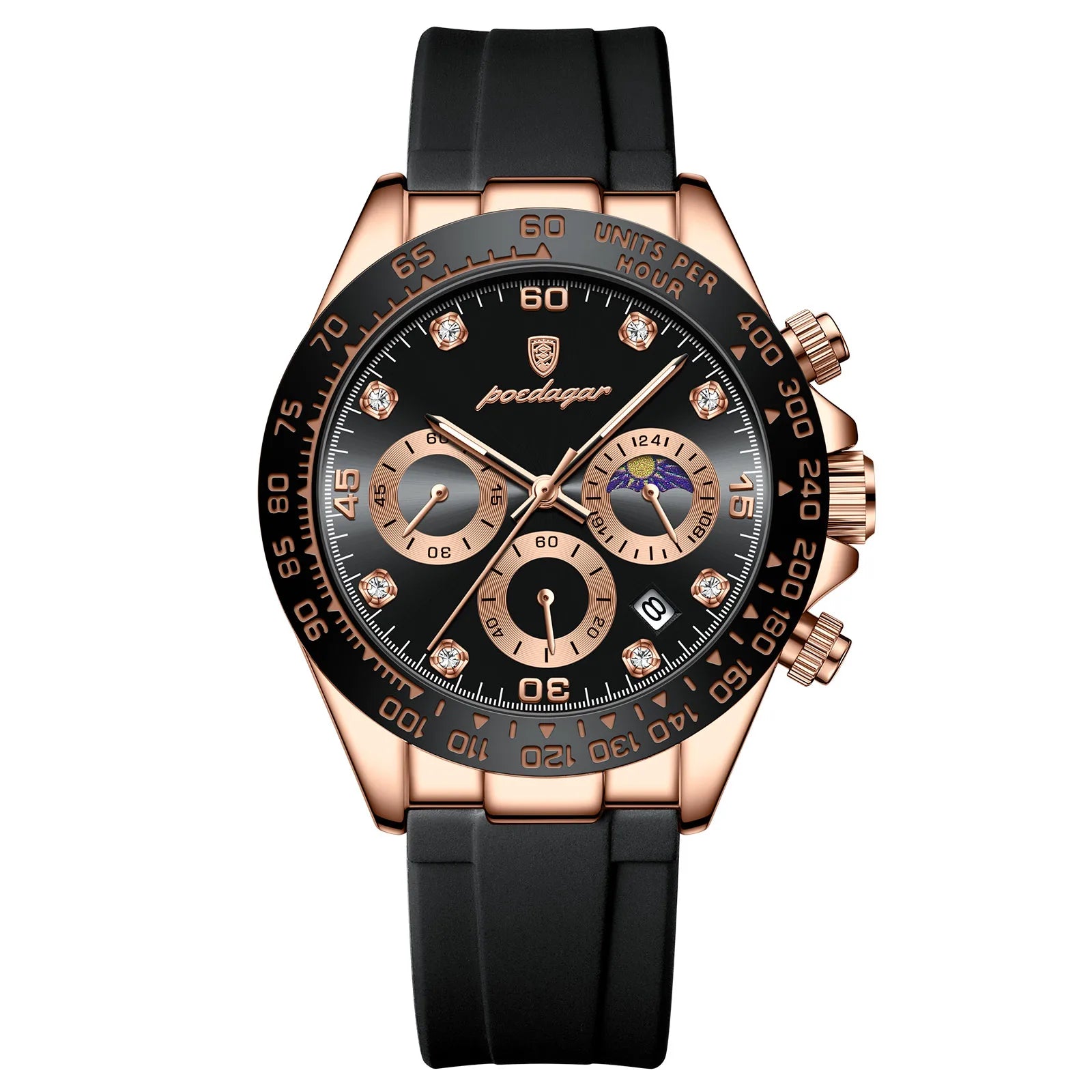 Dial Stainless Steel Chronograph Watch