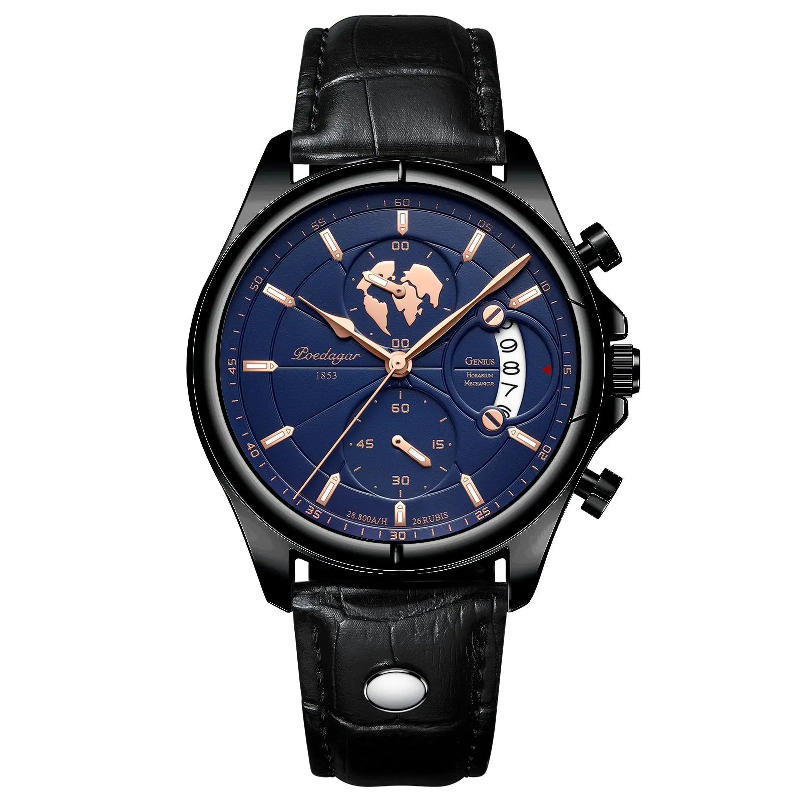 World Map Chronograph Watch