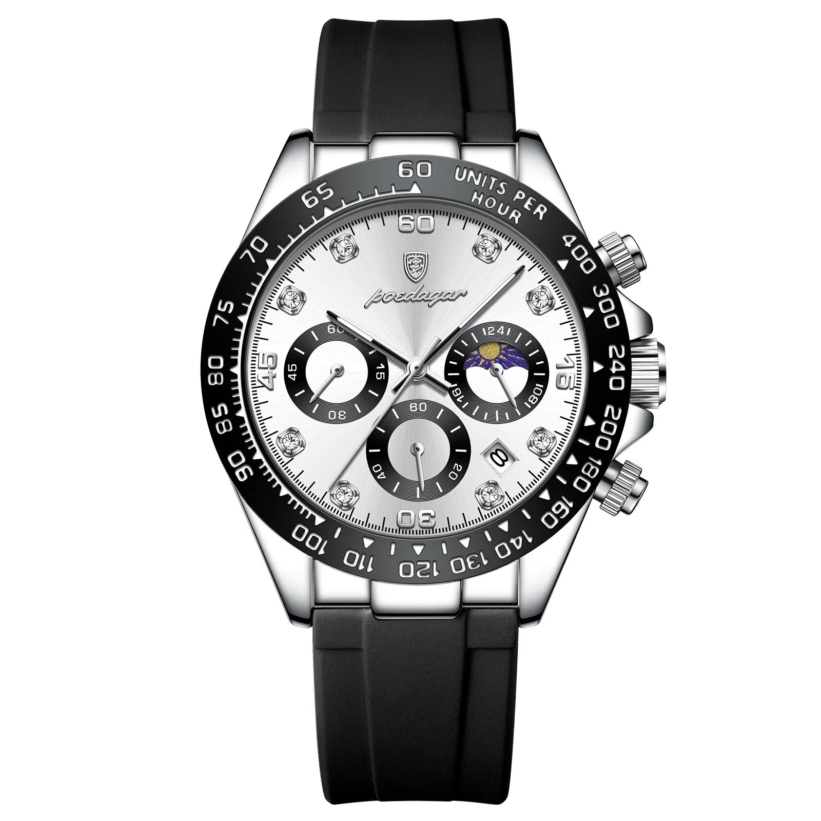 Dial Stainless Steel Chronograph Watch