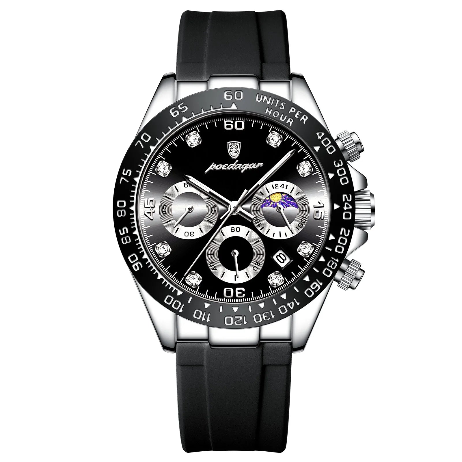 Dial Stainless Steel Chronograph Watch