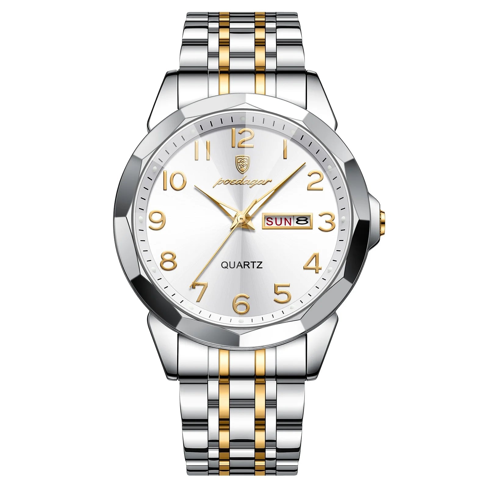 Dial Stainless Steel Day-Date Watch