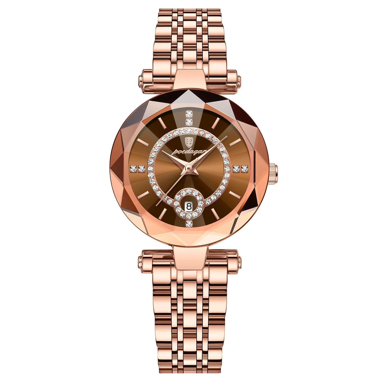 Gold Diamond Dial Watch