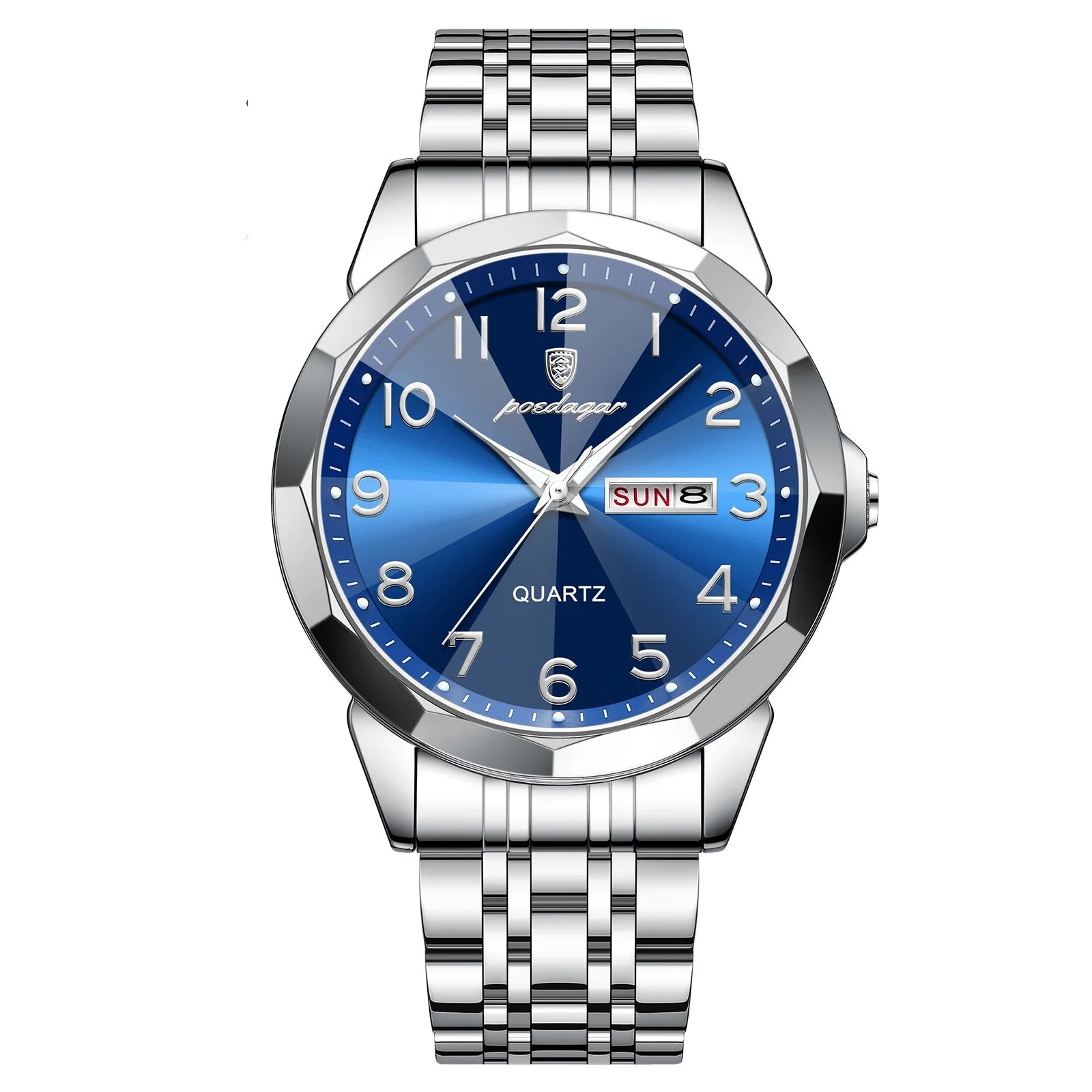 Dial Stainless Steel Day-Date Watch